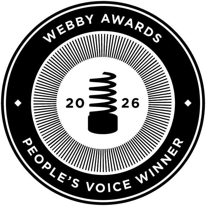 Official 2026 Webby Awards People’s Voice Winner badge with trophy silhouette